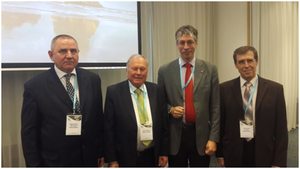 Слева направо: Даниленко В.Н.(г. Москва), Hahn H., Ulrichs T. (г. Берлин, Германия), Скорняков   С.Н. (г. Екатеринбург)